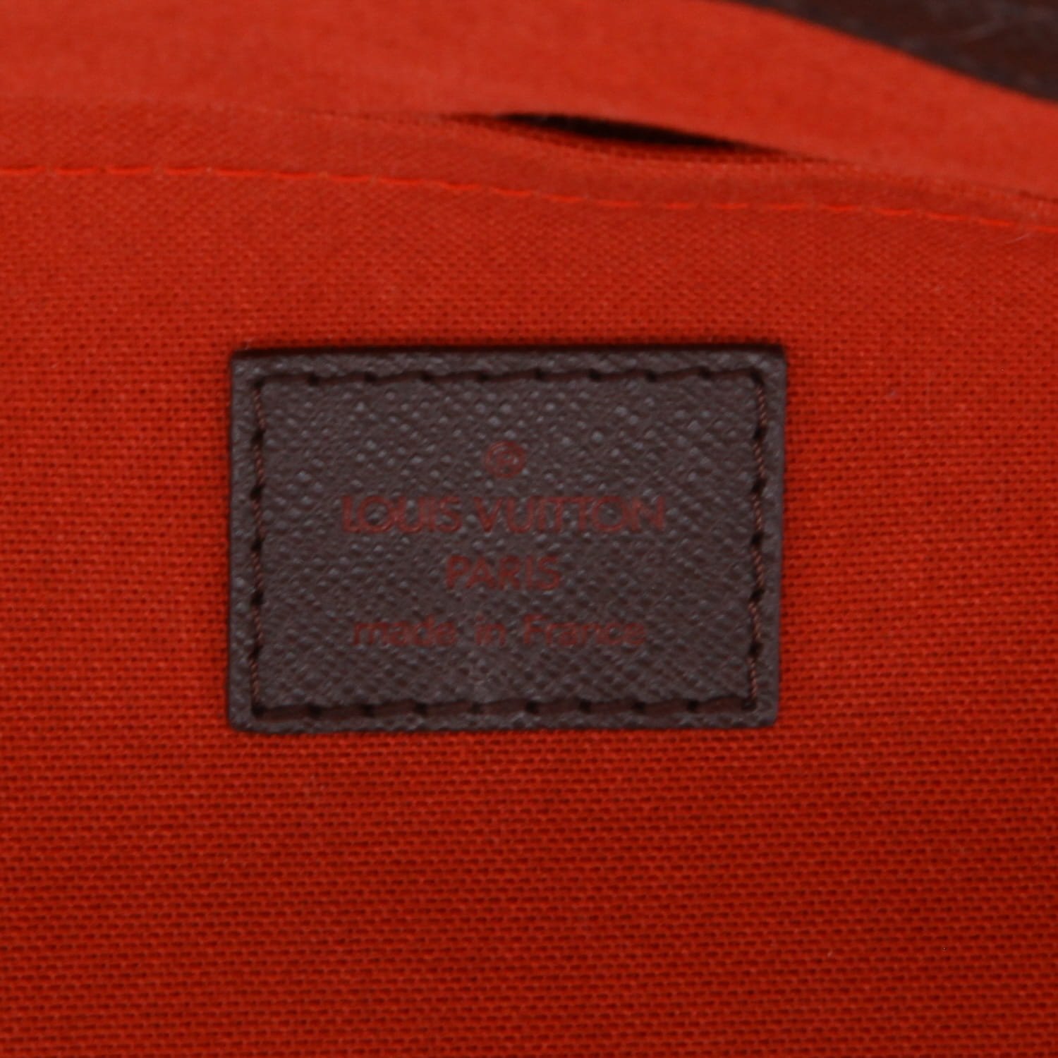 Borsa Louis Vuitton  Belem in tela a scacchi ebana e pelle marrone - Detail D2