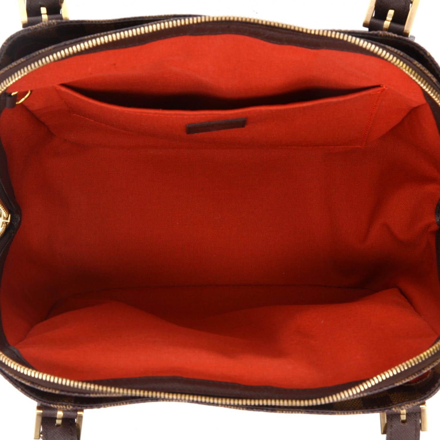 Bolso de mano Louis Vuitton  Belem en lona a cuadros ébano y cuero marrón - Detail D3