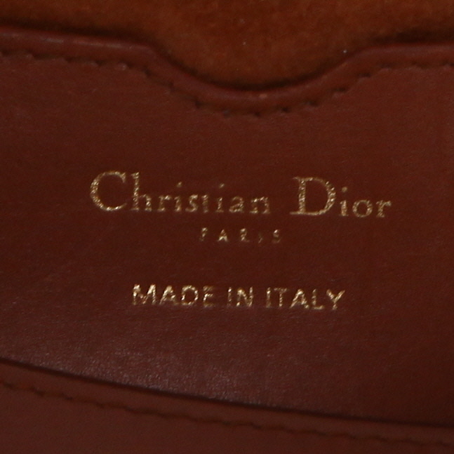 Sac bandoulière Dior  Bobby petit modèle  en cuir marron - Detail D2
