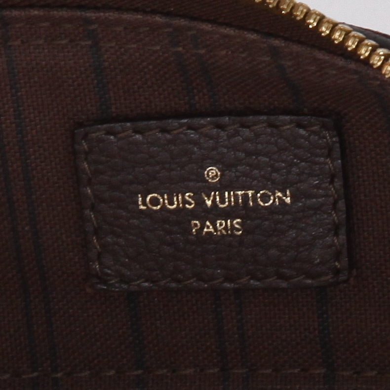 Louis Vuitton  Speedy 25 handbag  in brown empreinte monogram leather - Detail D2