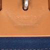 Hermès  Herbag bag worn on the shoulder or carried in the hand  in blue canvas  and natural leather - Detail D2 thumbnail