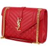 Saint Laurent  Enveloppe shoulder bag  in red quilted grained leather - 00pp thumbnail