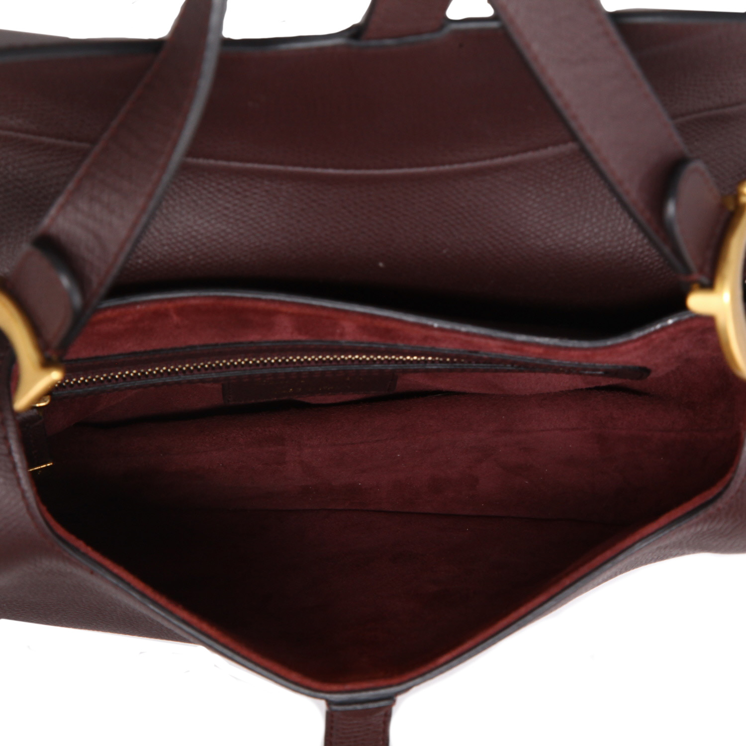 Dior  Saddle handbag  in plum leather - Detail D3