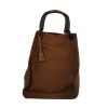 Gucci  Bamboo shopping bag  in brown suede - 360 thumbnail
