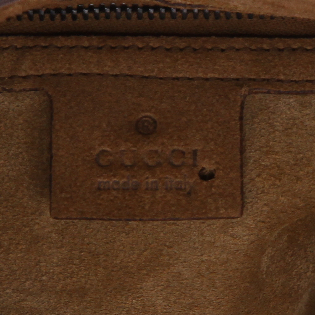 Gucci  Bamboo shopping bag  in brown suede - Detail D3