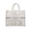 Dior  Book Tote shopping bag  in grey and ecru canvas of jouy - 360 thumbnail