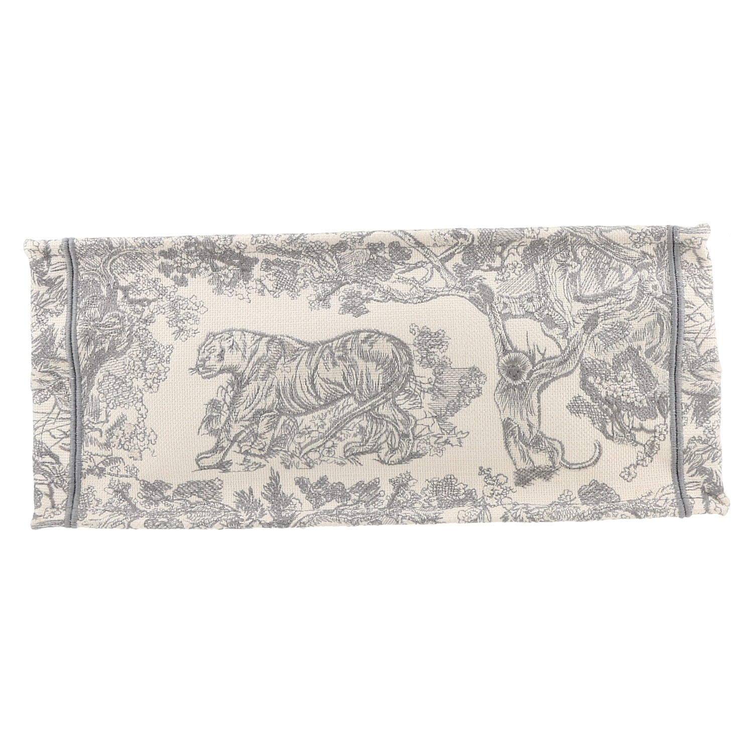 Sac cabas Dior  Book Tote en toile de Jouy grise et écrue - Detail D1