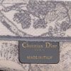 Shopping bag Dior  Book Tote in tela grigia e écru - Detail D2 thumbnail