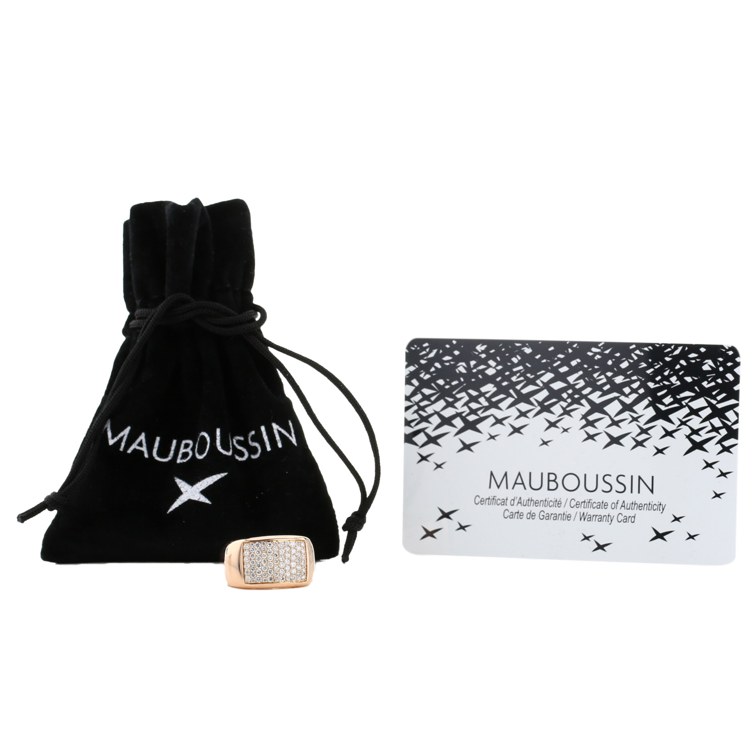 Sortija Mauboussin Tenue de Cérémonie de oro rosa y diamantes - Detail D2