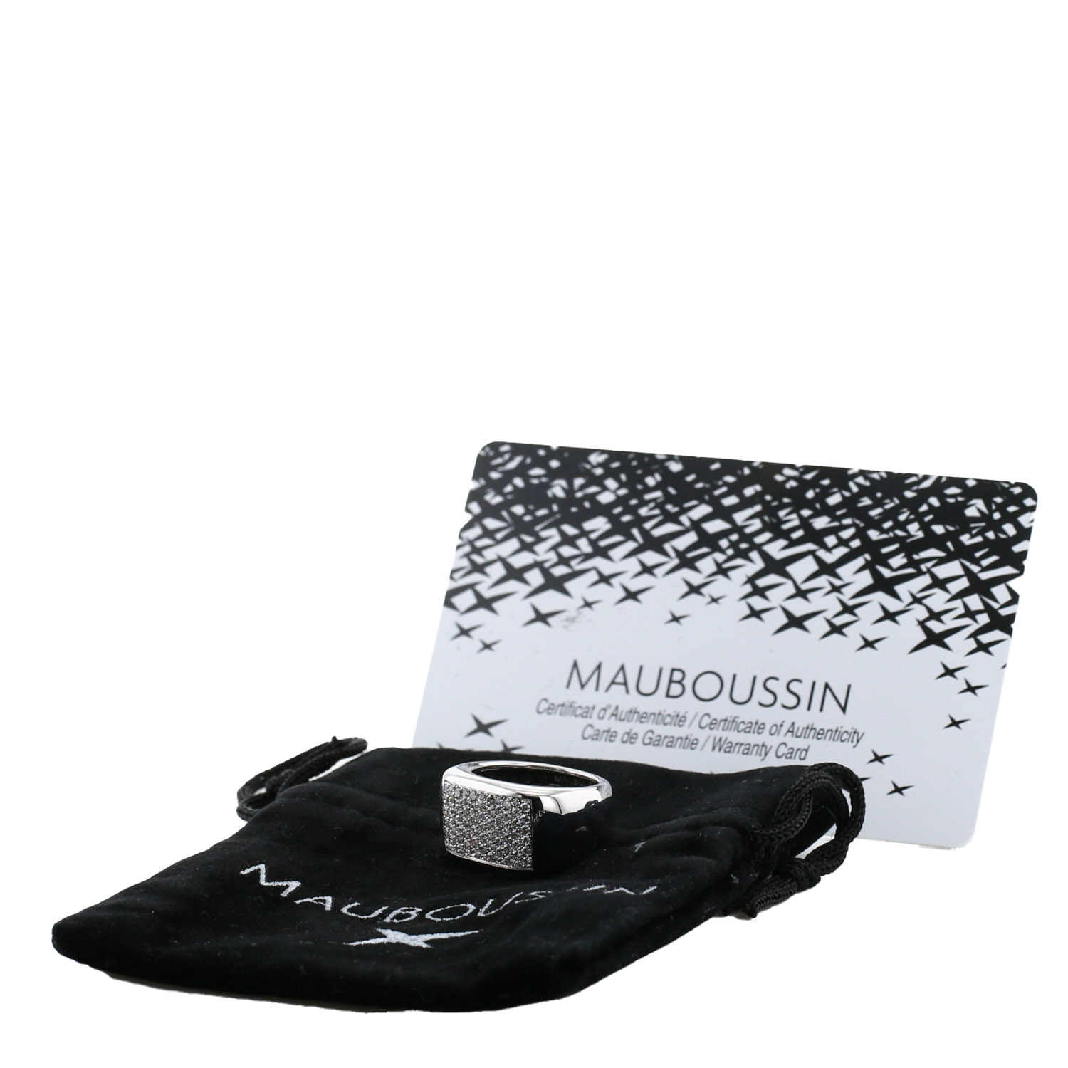 Mauboussin Tenue de Cérémonie ring in white gold and diamonds - Detail D2