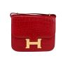 Hermès  Constance handbag  in red alligator - 360 thumbnail