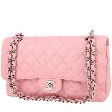 Borsa Chanel  Timeless Classic in pelle martellata e trapuntata rosa