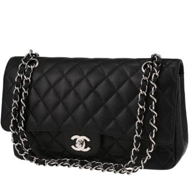 Bolso de mano Chanel  Timeless Classic en cuero granulado acolchado negro
