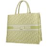 Dior  Book Tote shopping bag  in green and beige monogram canvas Oblique - 00pp thumbnail