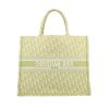 Dior  Book Tote shopping bag  in green and beige monogram canvas Oblique - 360 thumbnail