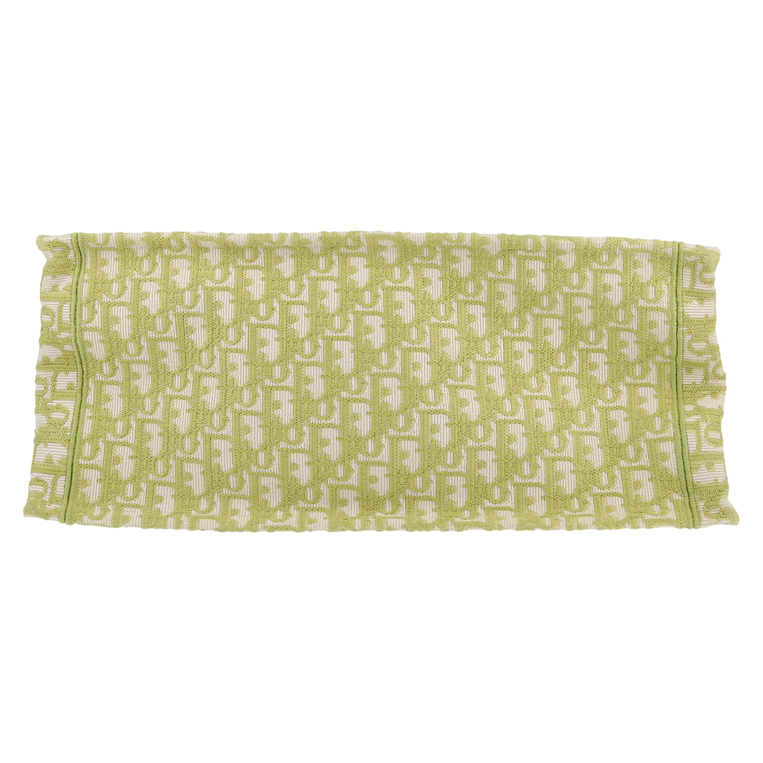 Dior  Book Tote shopping bag  in green and beige monogram canvas Oblique - Detail D1