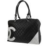 Chanel  Cambon shopping bag  in black and white quilted leather - 00pp thumbnail
