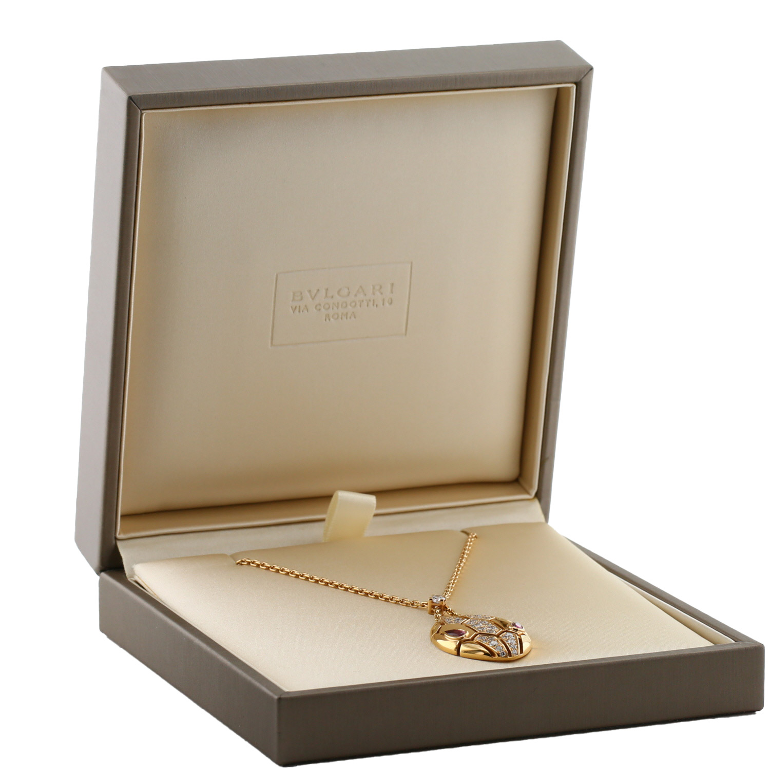 Collana Bulgari Serpenti in oro rosa, tormaline e diamanti - Detail D2