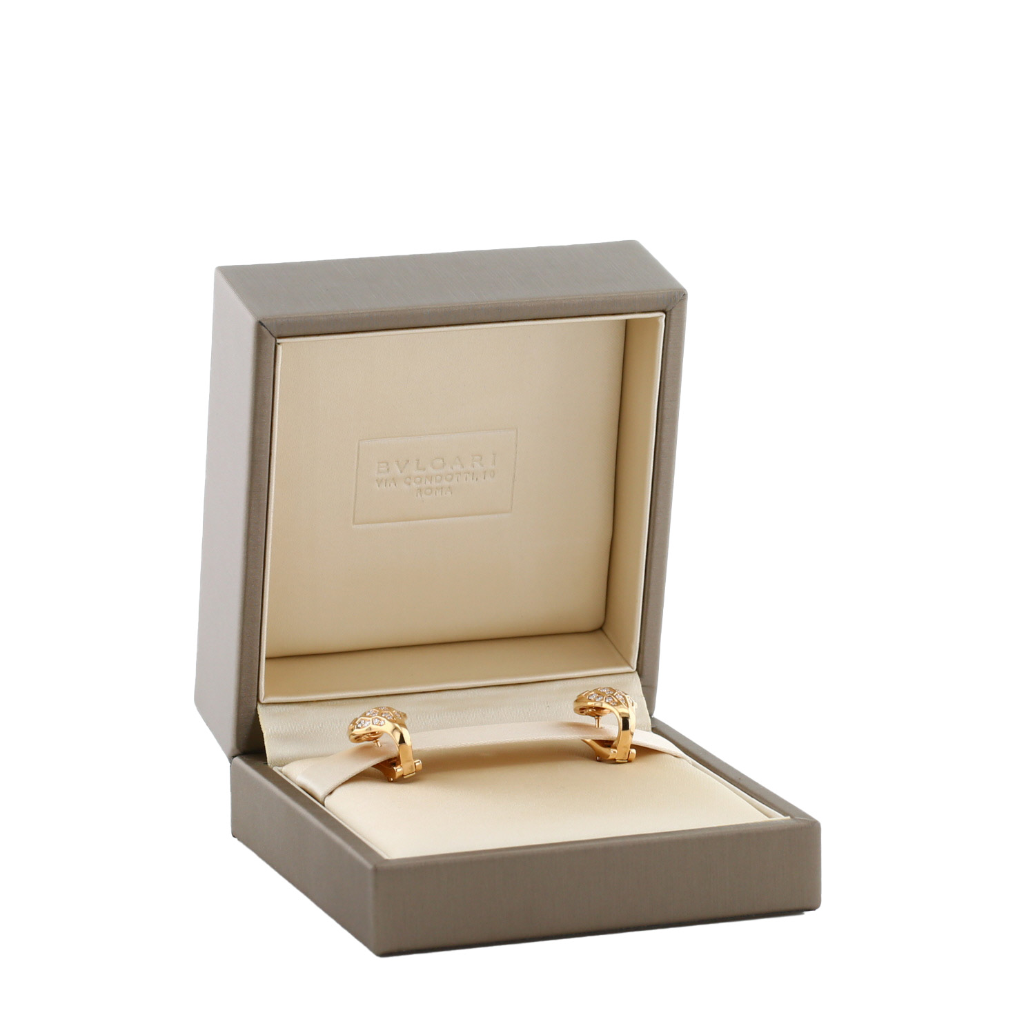 Orecchini Bulgari Serpenti in oro rosa, rubellite e diamanti - Detail D2