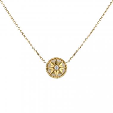 Dior Rose des vents necklace in yellow gold, mother of pearl and diamond