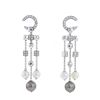 Bulgari Lucéa earrings in white gold, diamonds and cultured pearls - 00pp thumbnail