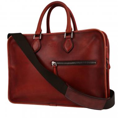 Borsa portadocumenti Berluti  Deux jours in pelle rosso Vermillon