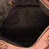 Bolso de mano Chloé  Marcie modelo grande  en piel de pitón rosa y cuero rosa - Detail D3 thumbnail