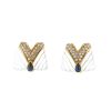 Boucheron  earrings for non pierced ears in yellow gold, diamonds, sapphires and rock crystal - 00pp thumbnail
