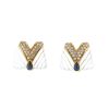 Paire de clips d'oreilles Boucheron en or jaune, diamants, saphirs et cristal de roche - 00pp thumbnail