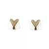 Boucheron  earrings for non pierced ears in yellow gold, diamonds, sapphires and rock crystal - 360 thumbnail