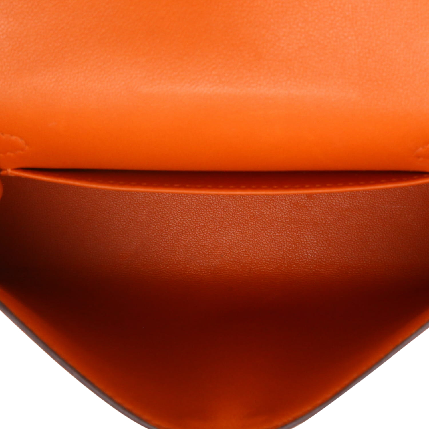 Bolso de mano Hermès  Kelly 20 cm en cuero epsom naranja - Detail D3
