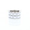 Articulated Chanel Ultra large model ring in white gold, ceramic and diamonds - 360 thumbnail