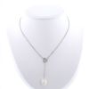 Collar Chanel Camelia de oro blanco, calcedonia y diamantes - 360 thumbnail