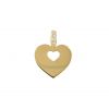 Pendentif Poiray Coeur Secret moyen modèle en or jaune et diamants - 360 thumbnail