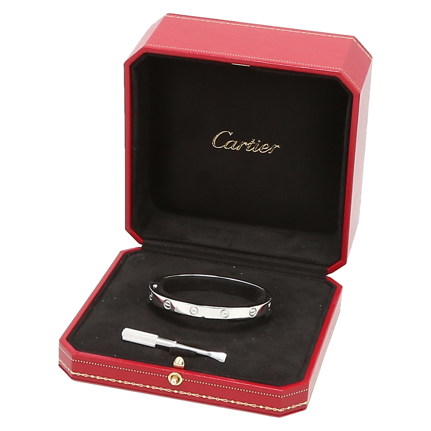 Brazalete Cartier Love de oro blanco - Detail D2