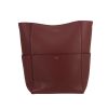 Celine  Sac Sangle shopping bag  in pomegranate grained leather - 360 thumbnail