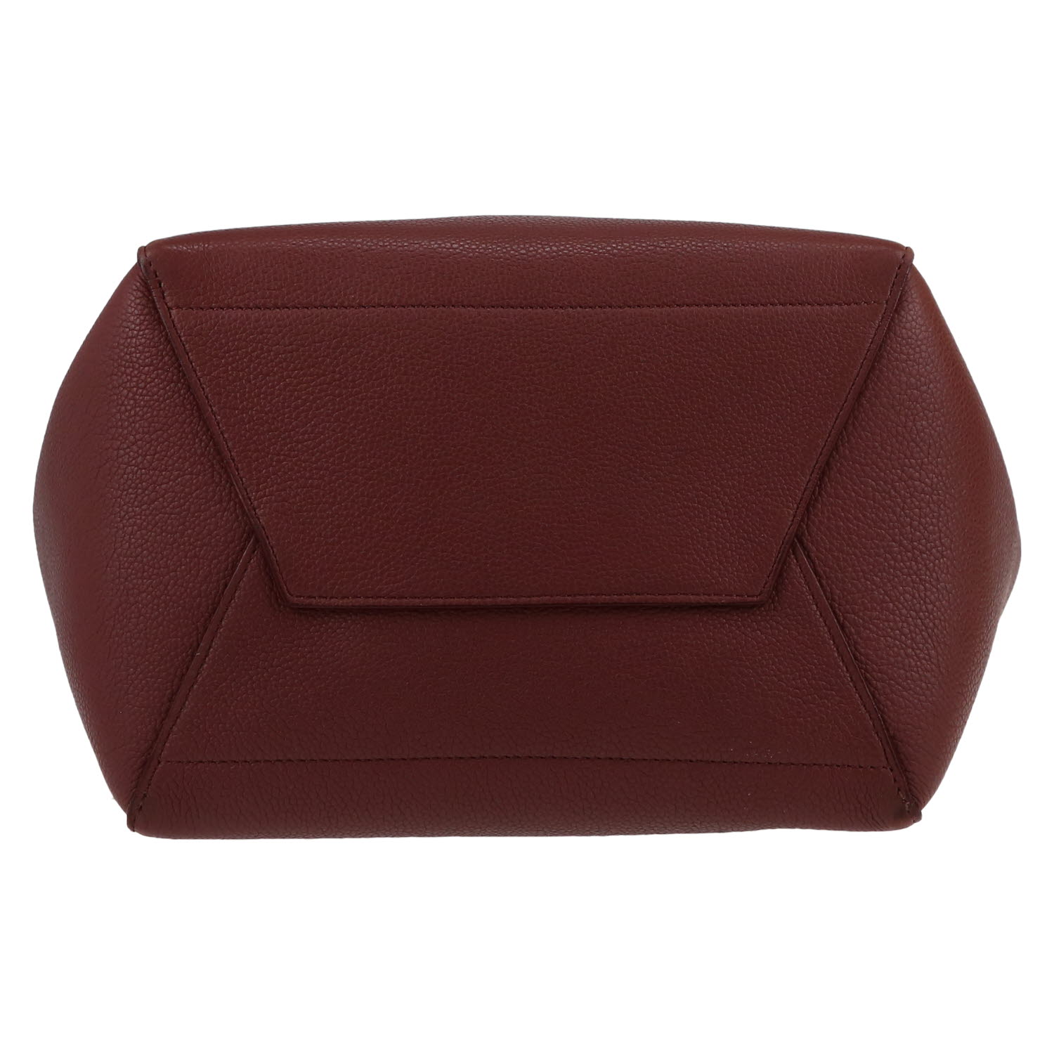 Shopping bag Celine  Sac Sangle in pelle martellata rosso granata - Detail D1