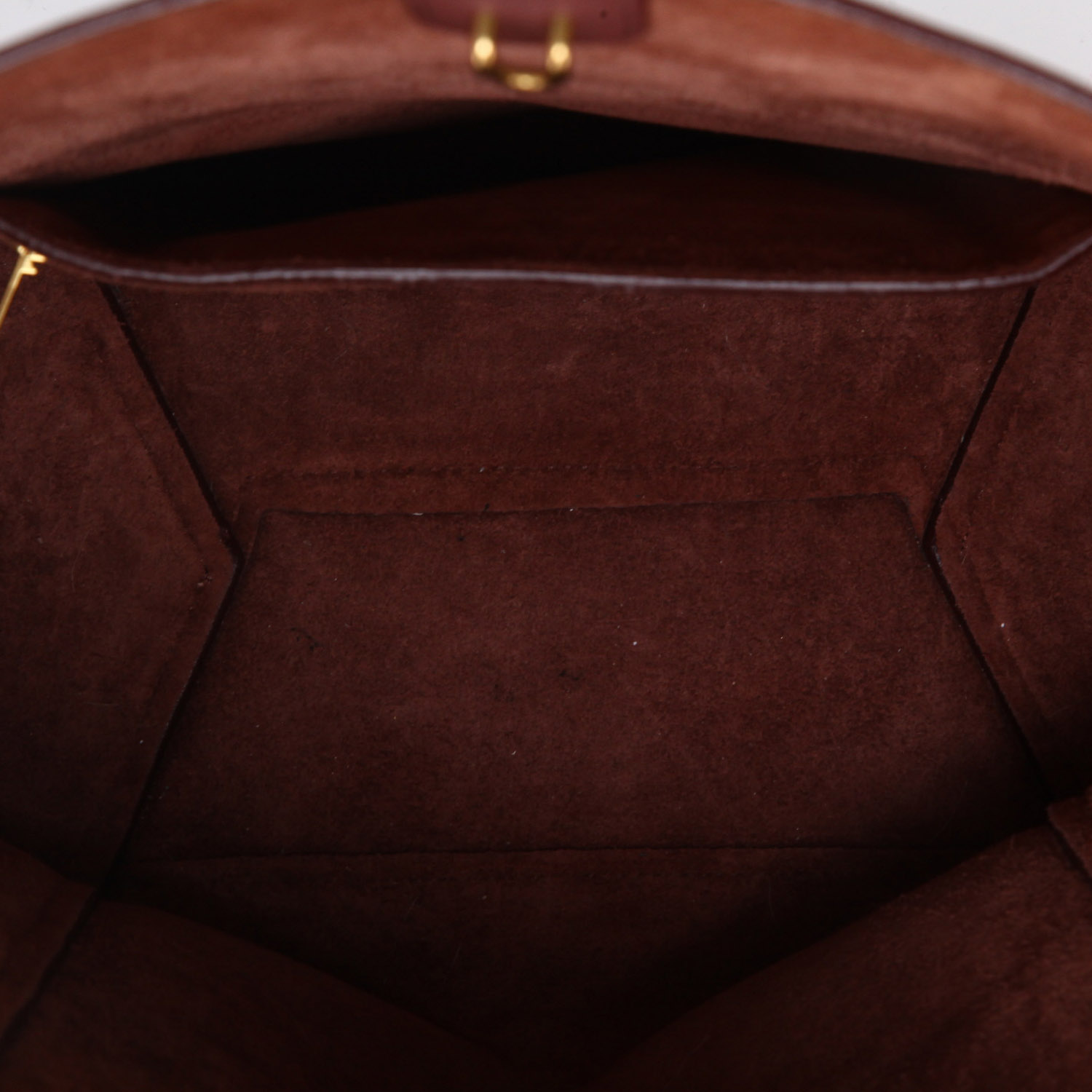 Shopping bag Celine  Sac Sangle in pelle martellata rosso granata - Detail D3