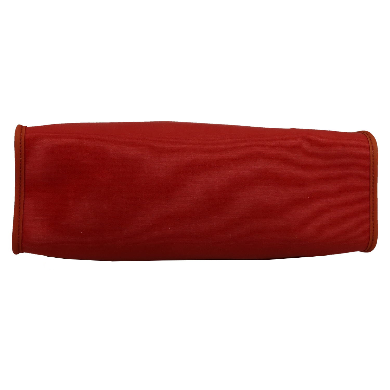 Hermès  Herbag bag worn on the shoulder or carried in the hand  in red canvas  and red leather - Detail D1