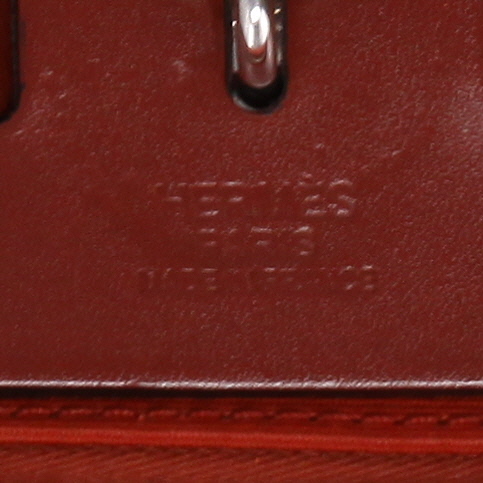 Hermès  Herbag bag worn on the shoulder or carried in the hand  in red canvas  and red leather - Detail D2