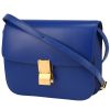 Celine  Classic Box Medium shoulder bag  in blue box leather - 00pp thumbnail