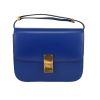 Celine  Classic Box Medium shoulder bag  in blue box leather - 360 thumbnail