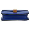 Celine  Classic Box Medium shoulder bag  in blue box leather - Detail D1 thumbnail