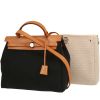 Hermès  Herbag handbag  in black canvas  and natural leather - 00pp thumbnail