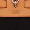 Hermès  Herbag handbag  in black canvas  and natural leather - Detail D2 thumbnail