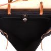 Hermès  Herbag handbag  in black canvas  and natural leather - Detail D3 thumbnail