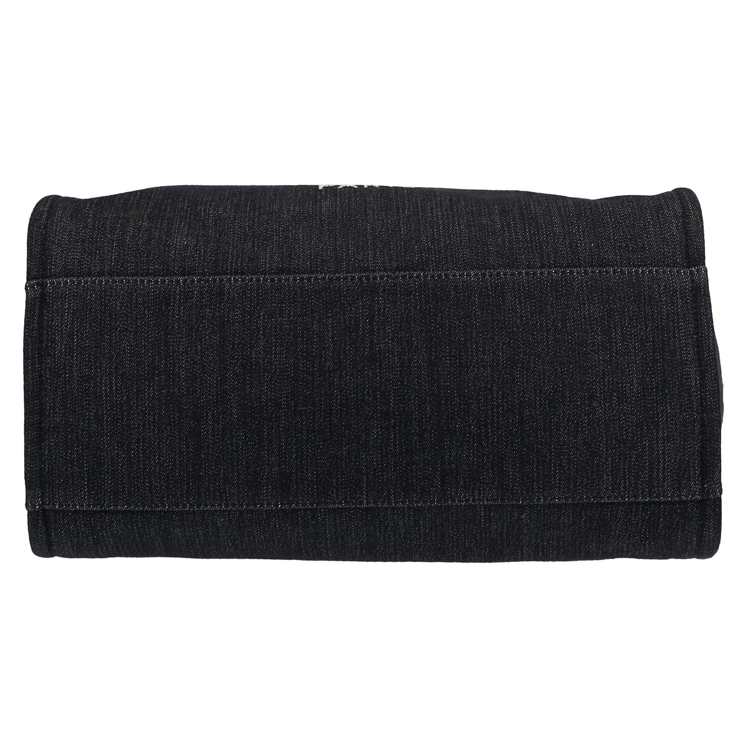 Sac cabas Chanel  Deauville en toile denim bleu-foncé - Detail D1