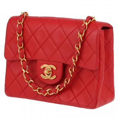 Borsa Chanel  Timeless Mini in pelle trapuntata rossa