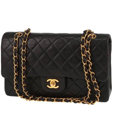 Bolso de mano Chanel  Timeless Classic en cuero liso negro