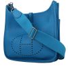 Borsa a tracolla Hermès  Evelyne in pelle togo blu Zanzibar - 00pp thumbnail